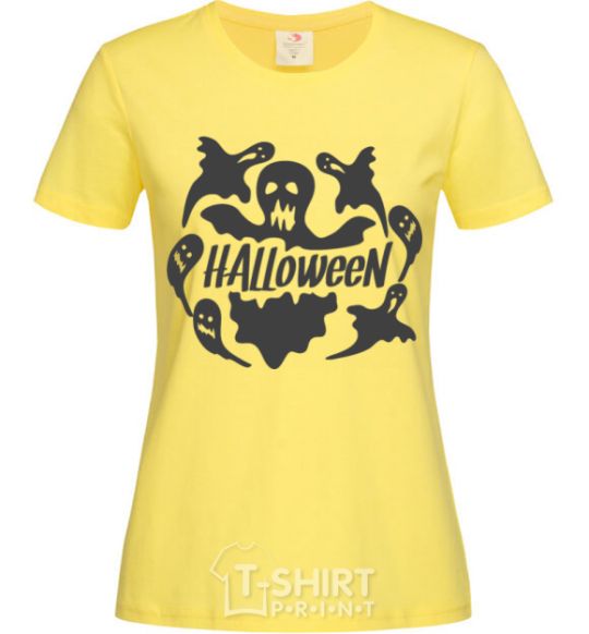 Женская футболка Halloween ghosts Лимонный фото