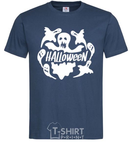 Мужская футболка Halloween ghosts Темно-синий фото