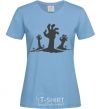 Women's T-shirt Horrible hands sky-blue фото