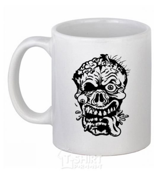 Ceramic mug zombie White фото