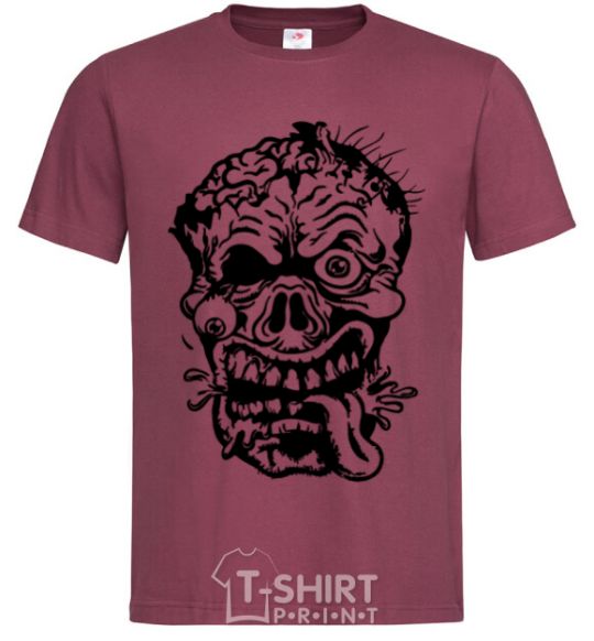 Men's T-Shirt zombie burgundy фото