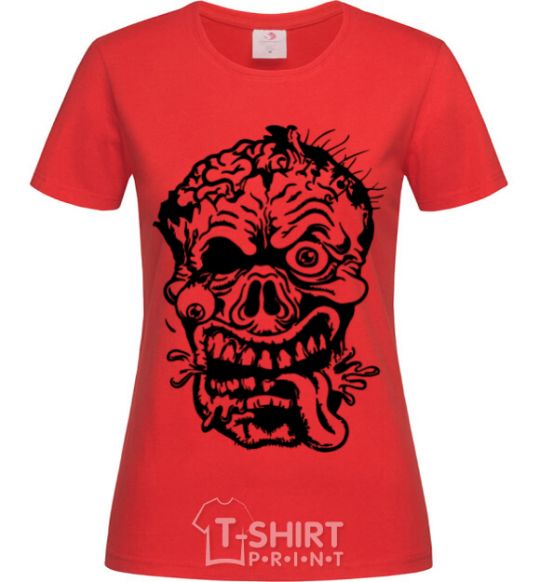 Women's T-shirt zombie red фото