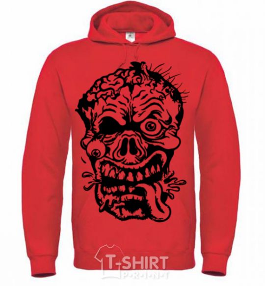 Men`s hoodie zombie bright-red фото