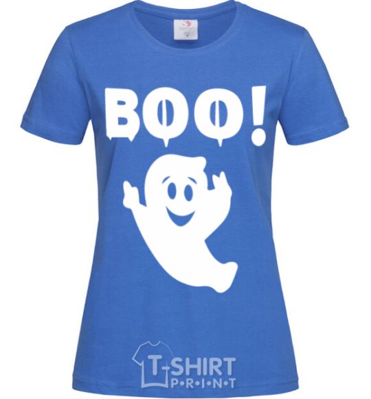 Women's T-shirt boo royal-blue фото