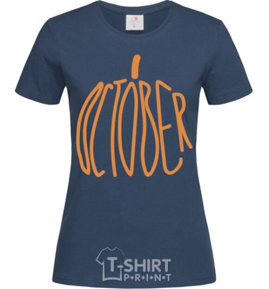 Women's T-shirt october navy-blue фото