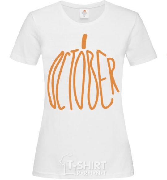 Women's T-shirt october White фото