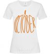 Women's T-shirt october White фото