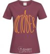 Women's T-shirt october burgundy фото