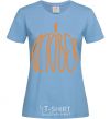Women's T-shirt october sky-blue фото