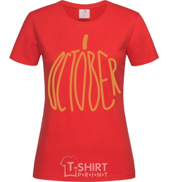 Women's T-shirt october red фото