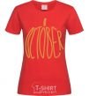 Women's T-shirt october red фото