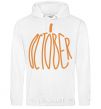 Men`s hoodie october White фото