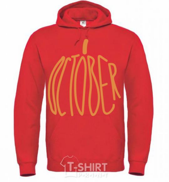 Men`s hoodie october bright-red фото