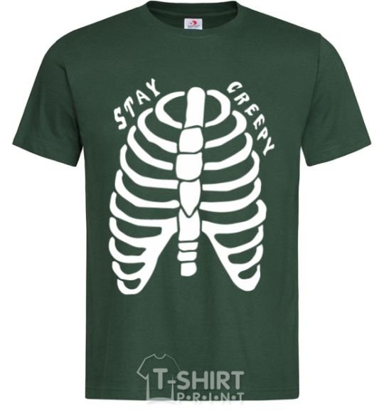 Men's T-Shirt stay creepy bottle-green фото