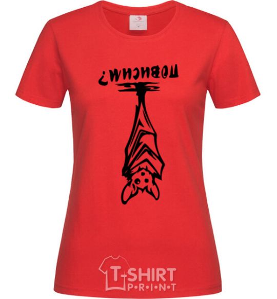 Women's T-shirt Let's hang out red фото