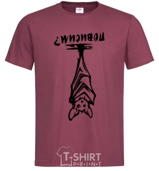 Men's T-Shirt Let's hang out burgundy фото