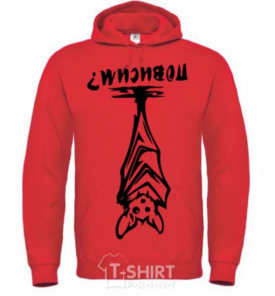 Men`s hoodie Let's hang out bright-red фото