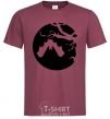 Men's T-Shirt Bat burgundy фото