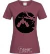 Women's T-shirt Bat burgundy фото