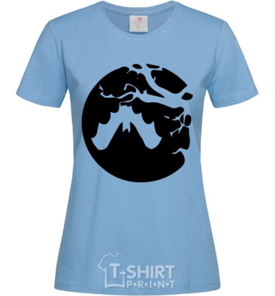 Women's T-shirt Bat sky-blue фото