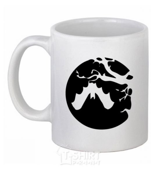 Ceramic mug Bat White фото