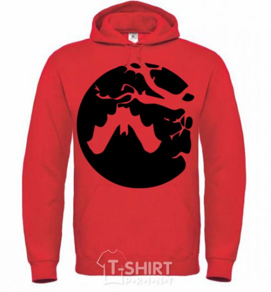 Men`s hoodie Bat bright-red фото