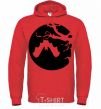 Men`s hoodie Bat bright-red фото