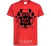 Kids T-shirt Cloun trick or treat red фото