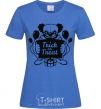 Women's T-shirt Cloun trick or treat royal-blue фото