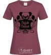 Women's T-shirt Cloun trick or treat burgundy фото