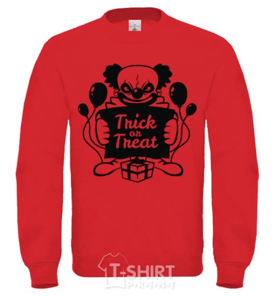 Sweatshirt Cloun trick or treat yellow фото