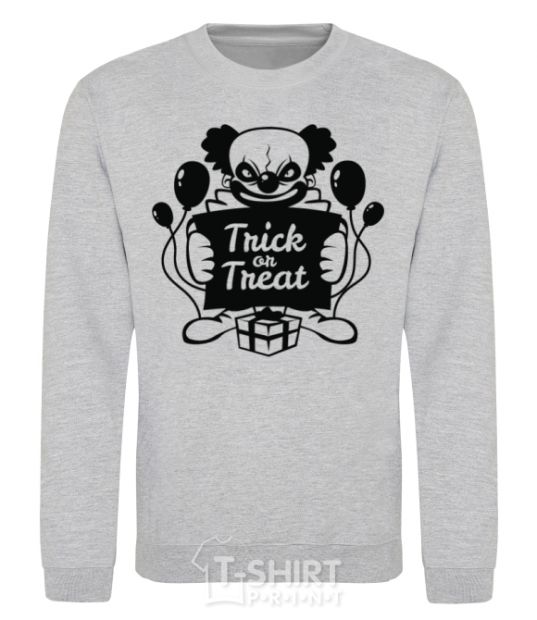 Sweatshirt Cloun trick or treat sport-grey фото