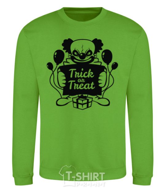 Sweatshirt Cloun trick or treat orchid-green фото