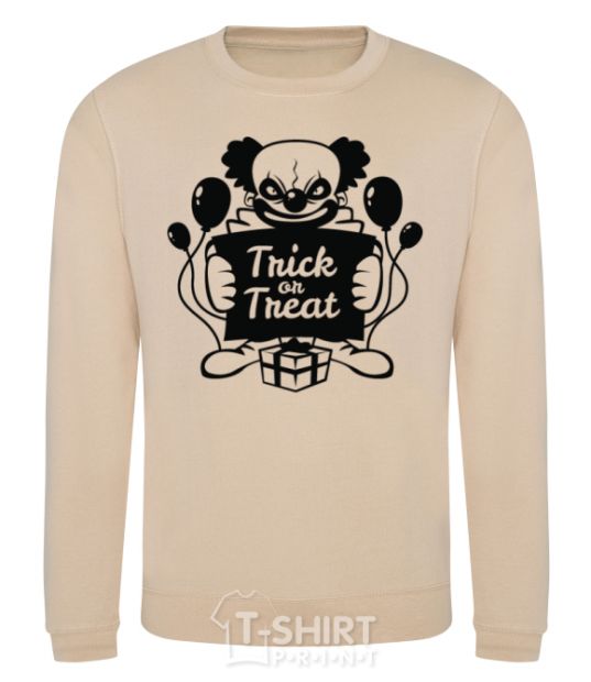 Sweatshirt Cloun trick or treat sand фото