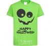 Kids T-shirt happy halloween smile orchid-green фото