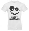 Men's T-Shirt happy halloween smile White фото