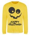 Sweatshirt happy halloween smile yellow фото