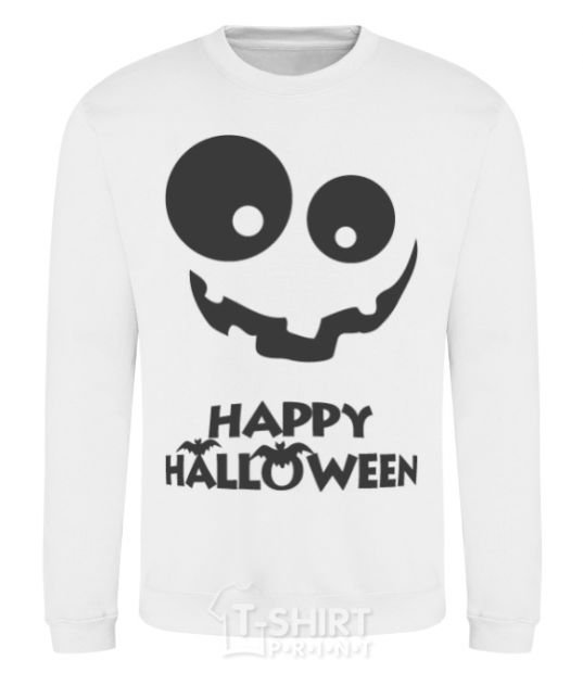 Sweatshirt happy halloween smile White фото
