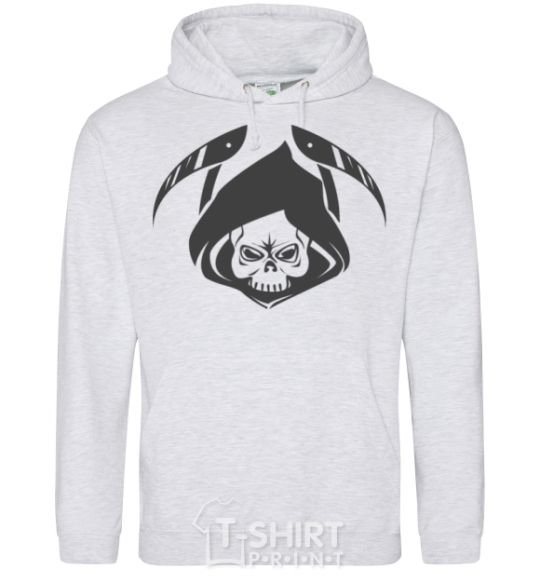 Men`s hoodie Death sport-grey фото