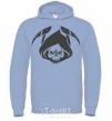 Men`s hoodie Death sky-blue фото