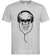 Men's T-Shirt Skull in headphones grey фото