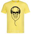 Men's T-Shirt Skull in headphones cornsilk фото