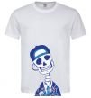 Men's T-Shirt A skull in a cap White фото