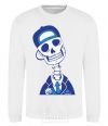 Sweatshirt A skull in a cap White фото