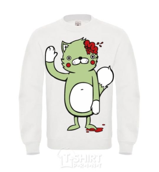 Sweatshirt Kitty and brains White фото