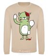 Sweatshirt Kitty and brains sand фото