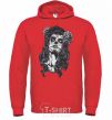 Men`s hoodie Santa Muerte bright-red фото