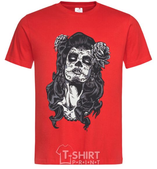 Men's T-Shirt Santa Muerte red фото