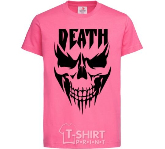 Kids T-shirt DEATH SKULL heliconia фото