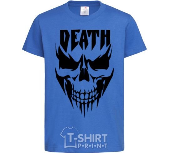 Kids T-shirt DEATH SKULL royal-blue фото